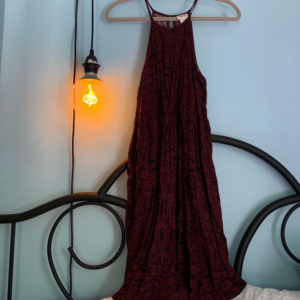 maroon target dress